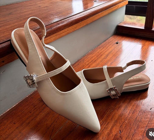 Casual Pointed Slid Back Flat